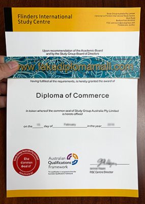 Flinders International Study Centre diploma 285x400 Samples