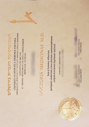 The Hebrew University of Jerusalem (אוניברסיטת עברית ירושלים) Degree