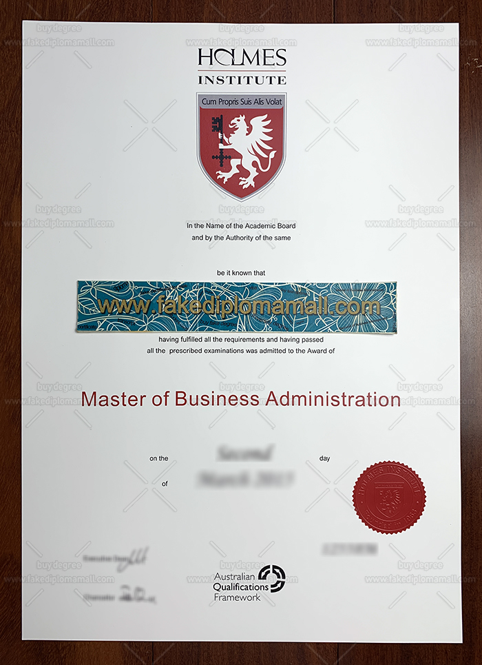 Holmes Institute Fake Diploma