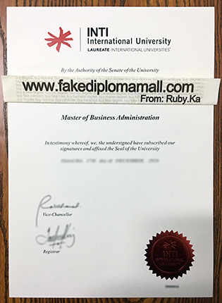 Buy INTI International University Fake Diploma Certificate