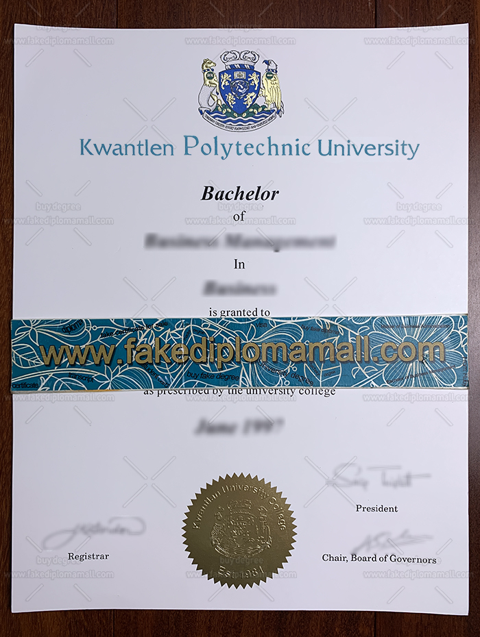 Kwantlen Polytechnic University fake diploma