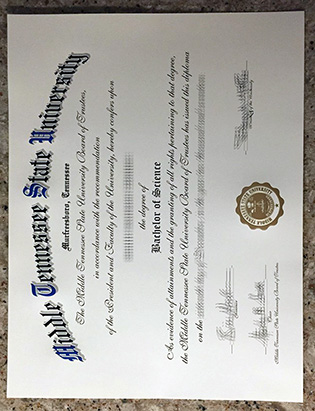 Buy Middle Tennessee State University Fake Degree | Fake MTSU Diploma