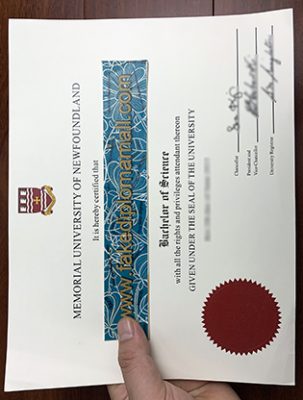 Memorial University Fake Degree Certificate 303x400 Samples