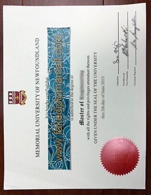 Memorial University of Newfoundland degree certificate 310x400 Samples