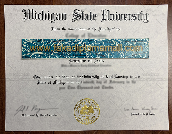 Michigan State University fake diploma Fake MSU Diploma | Michigan State University Degree Sample