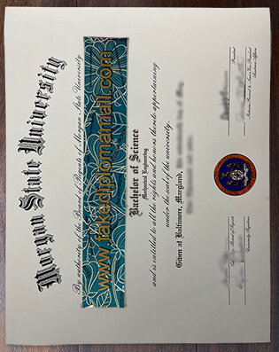 Morgan State University Fake Diploma Samples