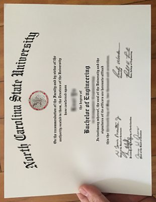 North Carolina State University Degree Certificate 310x400 Samples