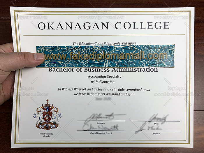 Okanagan College Fake Diploma Okanagan College Fake Degree, How to Get A Fake Diploma in Canada?