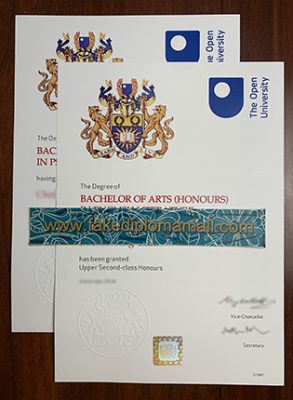 Open University Degree Certificate 293x400 Samples