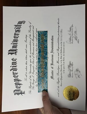 Pepperdine University Degree Certificate 306x400 Samples