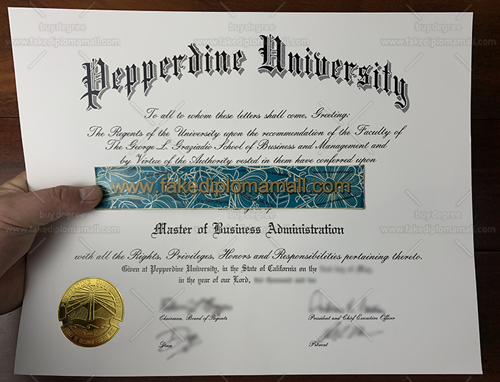 Pepperdine University Fake Diploma Nobody Can Stop You to Get a Fake Pepperdine University Degree From Us