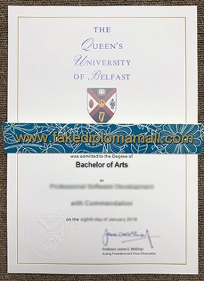 Queens University Belfast Fake Degree 290x400 Samples