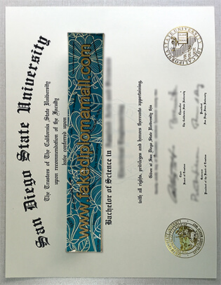 Buy SDSU Fake Degree Certificate, San Diego State University Diploma