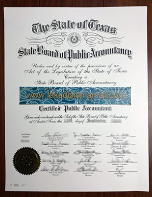 State of Texas CAP Certificate 310x400 Samples