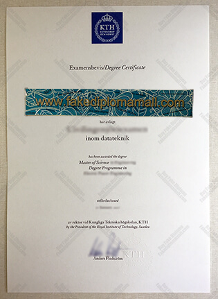 KTH Royal Institute of Technology Fake Diploma Sample