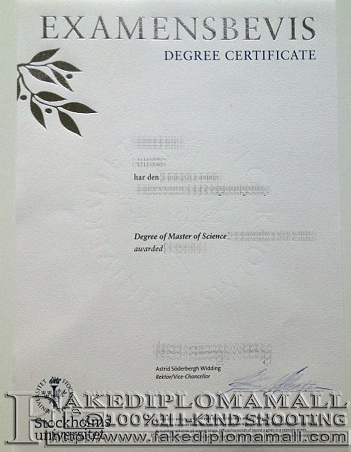 Stockholms universitet Degree Certificate How To Get A Sweden Degree? Buy the Stockholm University Fake Diploma.