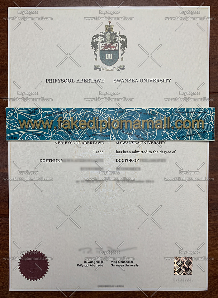 Swansea University Fake Diploma 1 Swansea University Fake Degree Sample UK Degree Certificates