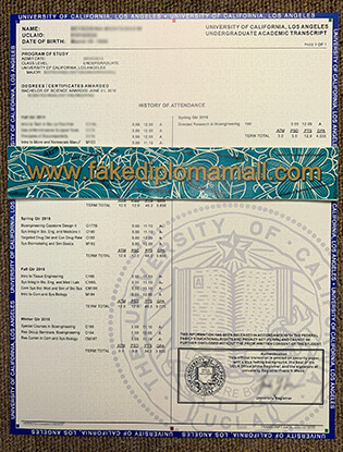 Where to Buy University of California Los Angeles Fake Transcript