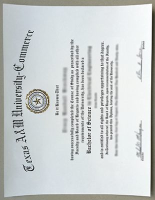 Texas AM University Commerce Fake Degree 310x400 Samples