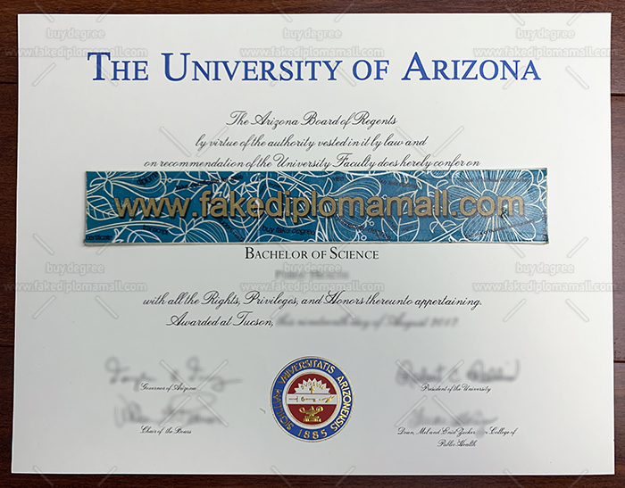 The University of Arizona Fake Diploma
