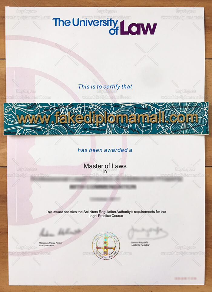 The University of Law Diploma The University of Law Issue Master of Law Diploma, Buy Fake LLM Degree