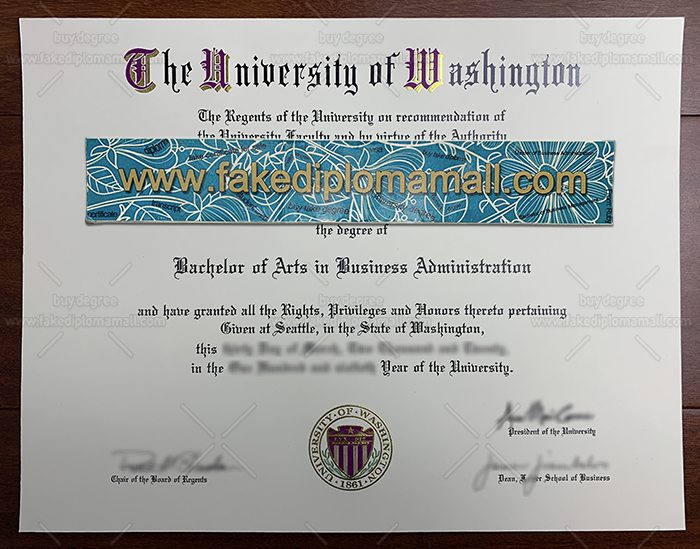 The University of Washington Fake Diploma