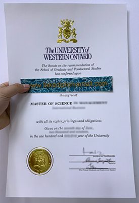 The University of Western Ontario Diploma 275x400 Samples