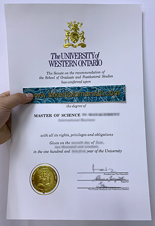 UWO Fake Diploma | University of Western Ontario Degree Certificate in High Quality