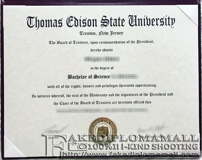 Thomas Edison State University Fake Diploma Buy Thomas Edison State University Fake Degree, Fake TESU Diploma Sample