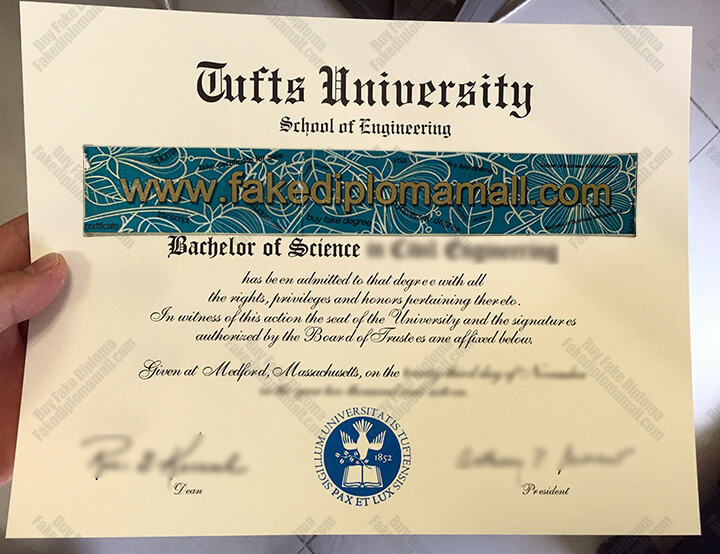 Tufts University Fake Diploma Where to Buy a Fake Tufts University BSc Degree?
