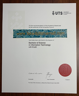 UTS BSc Degree Certificate Samples