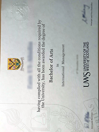 Buy Fake UWS Degree, University Of The West Of Scotland Diploma