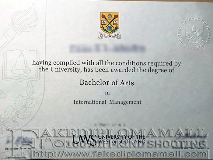 UWS Fake Diploma Buy Fake UWS Degree, University Of The West Of Scotland Diploma