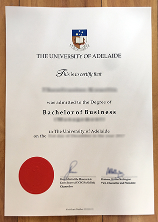 University of Adelaide Degree Sample