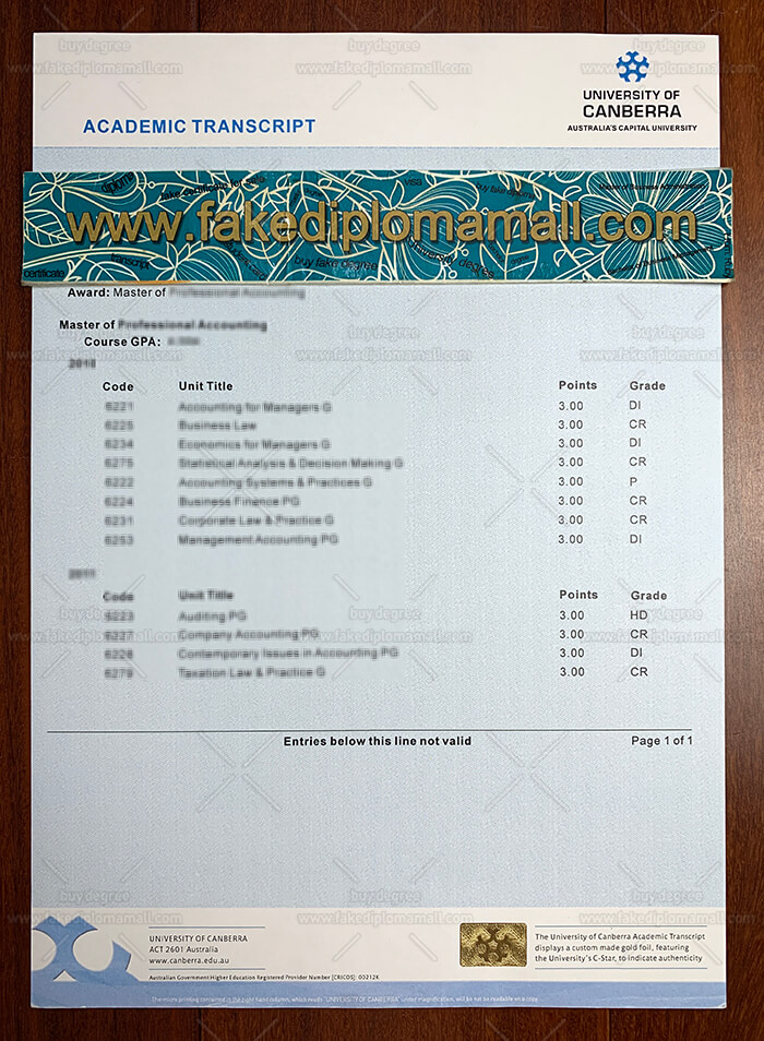 University of Canberra Fake Transcript How to Order The University of Canberra Fake Transcript?