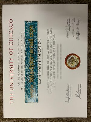 University of Chicago Degree Certificate 301x400 Samples