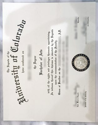 University of Colorado Degree Certificate 313x400 Samples