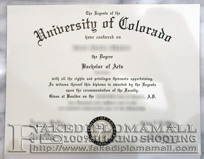 University of Colorado Fake Diploma How To Get A Fake University of Colorado Boulder Diploma Online?