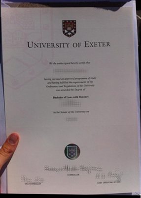 University of Exeter Degree Certificate 286x400 Samples