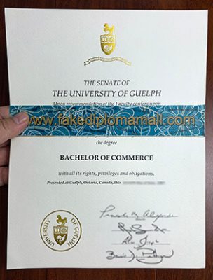 University of Guelph Fake Diploma 304x400 Samples