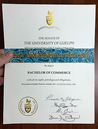 The University of Guelph Fake Degree Sample