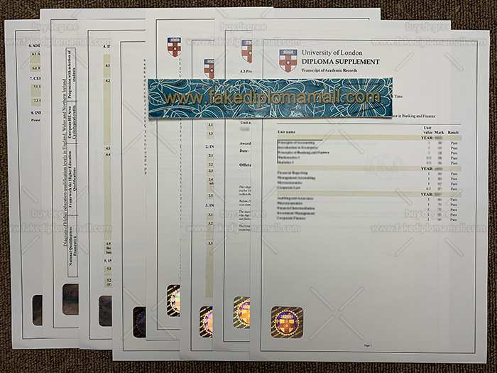 University of London Fake Transcript Fake LSE Diploma Supplement Sample   University of London Fake Transcript