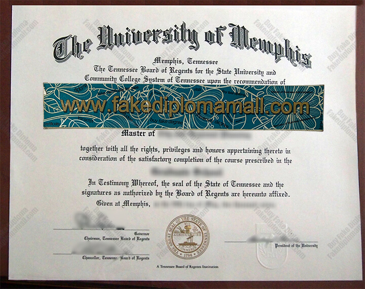 University of Memphis Fake Diploma