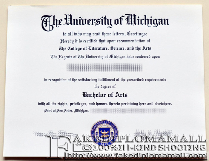 University of Michigan Fake Diploma Fake University of Michigan Diploma, Where To Buy US Fake Degrees?