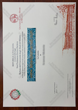 University of Milan Fake Degree Sample, Università degli Studi Di Milano Diploma