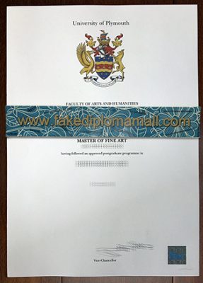 University of Plymouth Fake Diploma 287x400 Samples