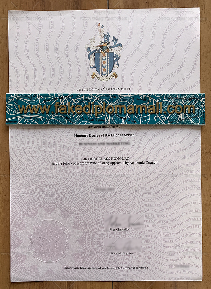 University of Portsmouth Fake Diploma How Can I Trust Online To Buy a Fake University of Portsmouth Degree?