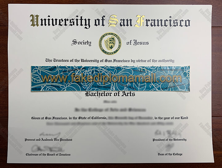University of San Francisco Fake Diploma 2 How to Buy Fake USF Degree? University of San Francisco Fake Diploma Sample