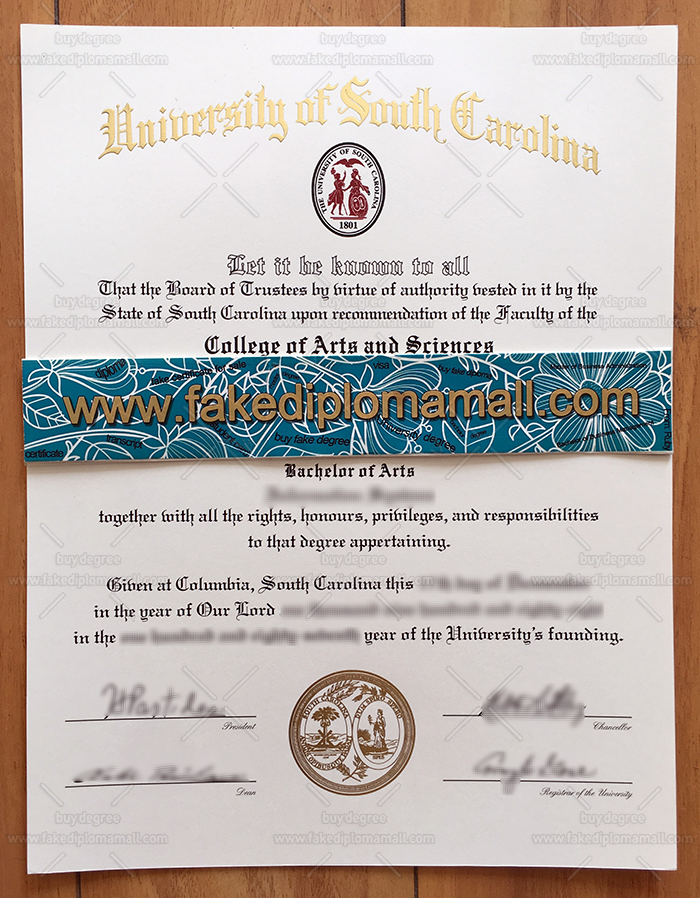 University of South Carolina Fake Diploma The Procedure Of  Creating The University of South Carolina Fake Diploma