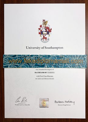 University of Southampton Degree Certificate 289x400 Samples